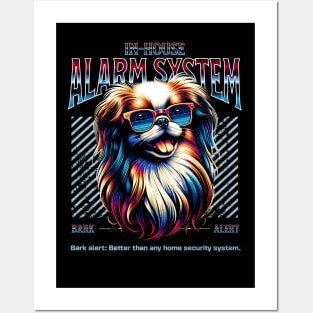 Bark Alert Japanese Chin Dog Posters and Art